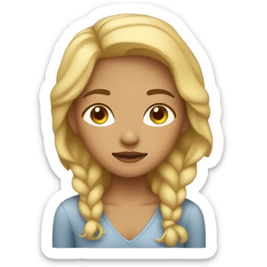 a girl , light skin , sleeping  sticker