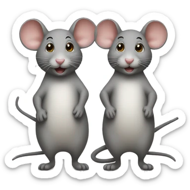 Two mouses sticker