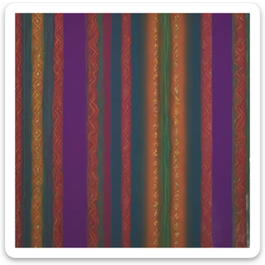 Vibrant coloured traditional lungi, displayed as if being worn, tied at the waist, with realistic folds and drapes sticker