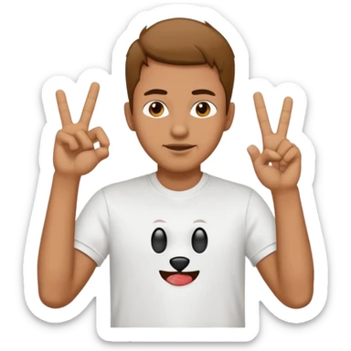 man throwing up makk balla gang sign sticker