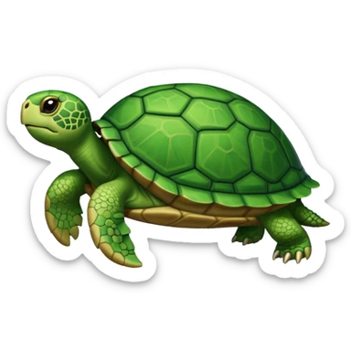 Une tortue avec un très très long cou sticker