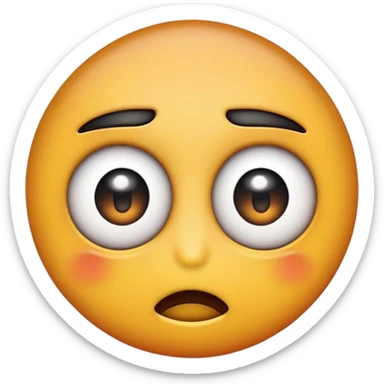 dissatisfied emoji with eyes up sticker