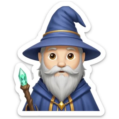 a wizard wolf sticker