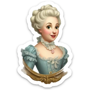 Vintage rococo sticker