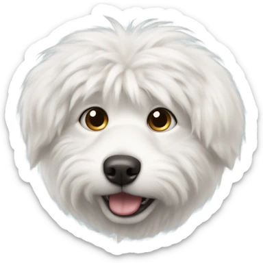 Fluffy White dog sticker