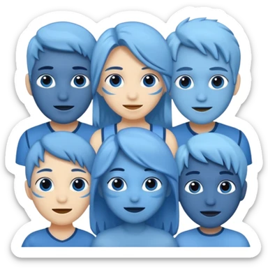 Amigos azul mari bjo sticker