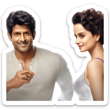 Hritik Roshan and Kangna Ranaut sticker