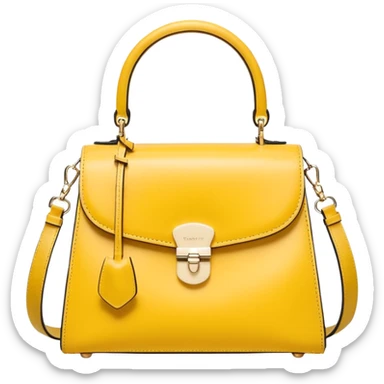 christy ng butter yellow bag  sticker