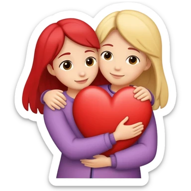 Heart hug  sticker