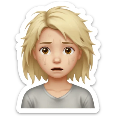 gross and sweaty girl sticker