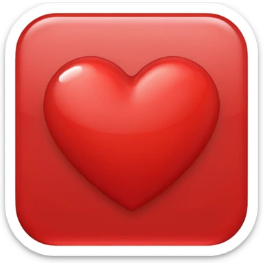Love heart red emoji Facebook sticker