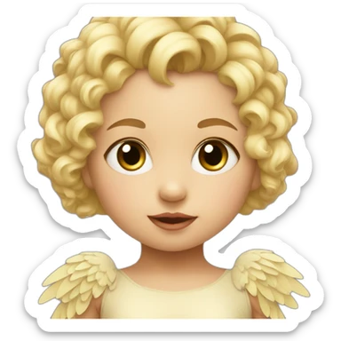 little blonde baby girl in a bird costume sticker