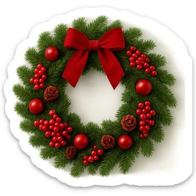 christmas wreath remove background sticker