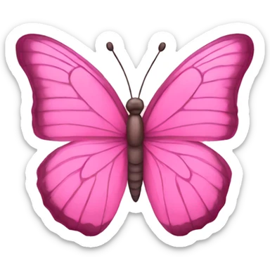 Pink butterfly sticker