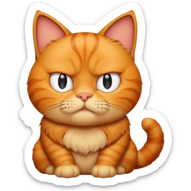 garfield cat hates monday sticker