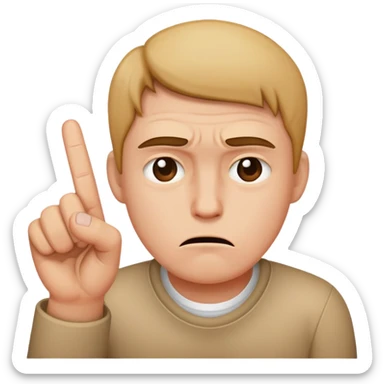 upset with middle finger  sticker