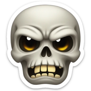 skull angry sticker