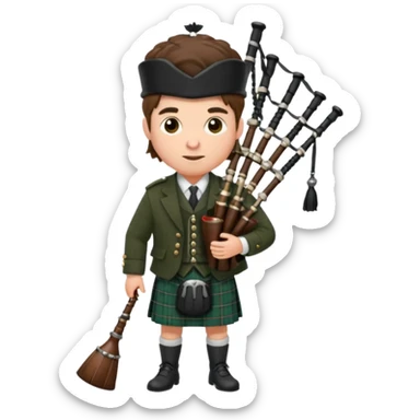 Bagpiper sticker