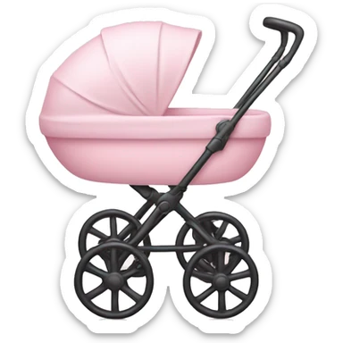 Light pink baby pram sticker