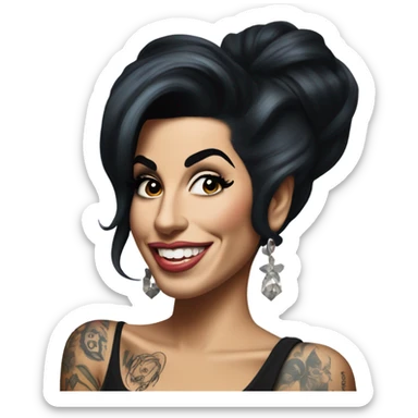 Amy winehouse smiling  sticker