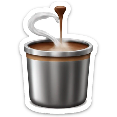 an alluminium moka pot sticker