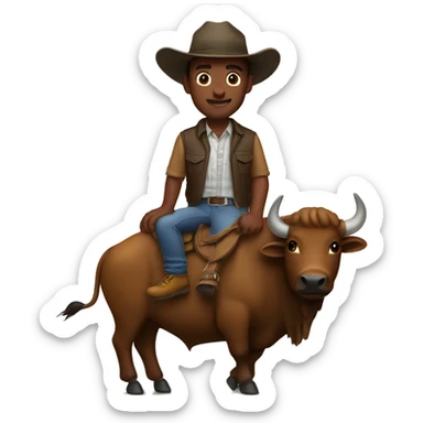 guy on a buffalo sticker