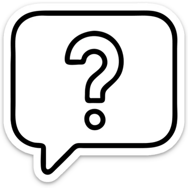 speech bubble with question mark inside sticker