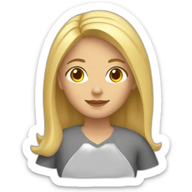 Mujer rubia tecnologica sticker