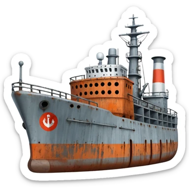 generate a realistic russian ship sticker