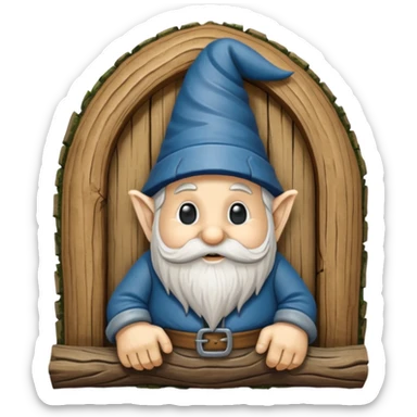 Wood carving. Of knome sticker