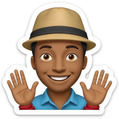 Street Puppet Performer black man sticker