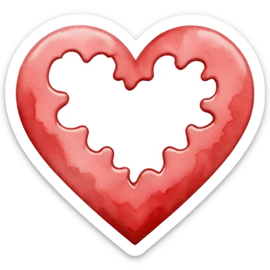 minimalist watercolor heart icon, monochromatic white washes, soft bleeding edges, on textured white paper, serene and emotional, perfect for app icon, transparent background, flat lay --style raw --stylize 150 sticker
