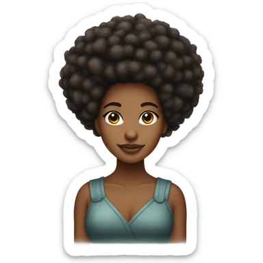 Afro puff power sticker