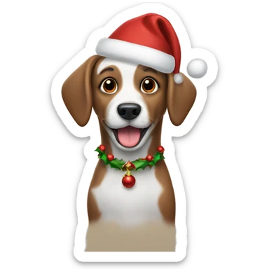 Christmas dog sticker