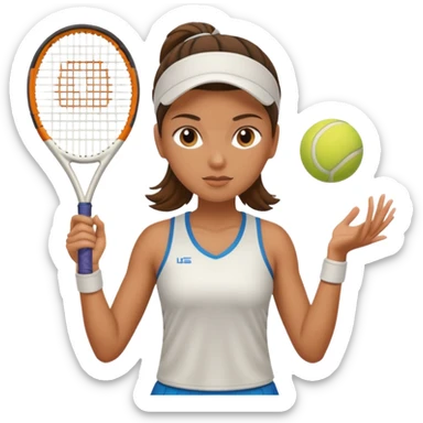 female tennis player sticker