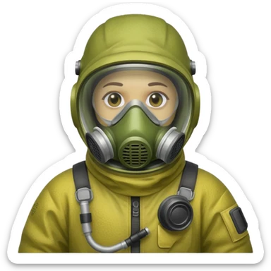 Hazmat suit character from Rust game sticker