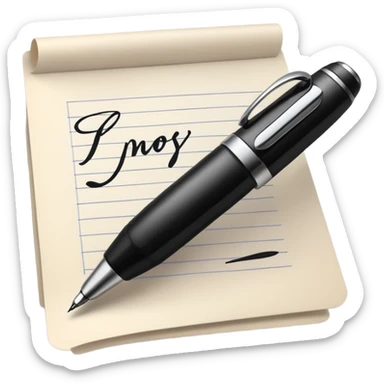 writing on paper sticker