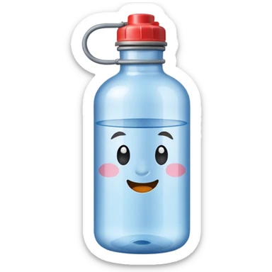 old camping water bottle sticker