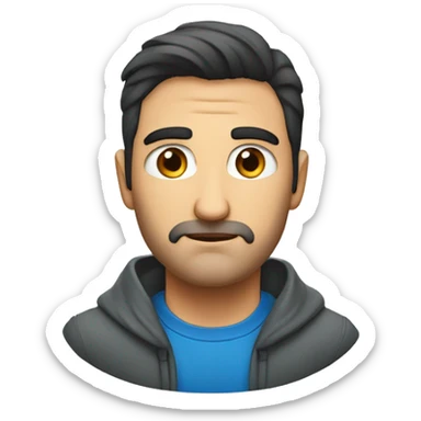 hombre rubio de ojos azules sticker