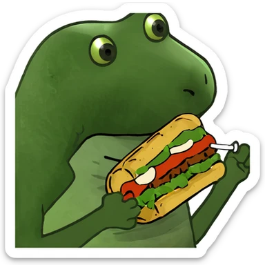 cane che mangia un kebab  sticker