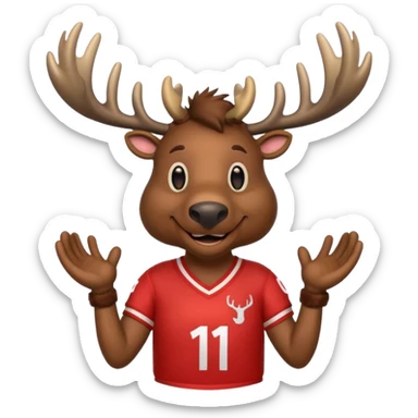 Moose wearing a jersey  sticker