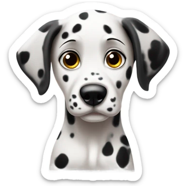 Dalmatian puppy with big sad eyes sticker