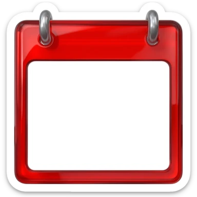 Calendário vermelho vidro sticker