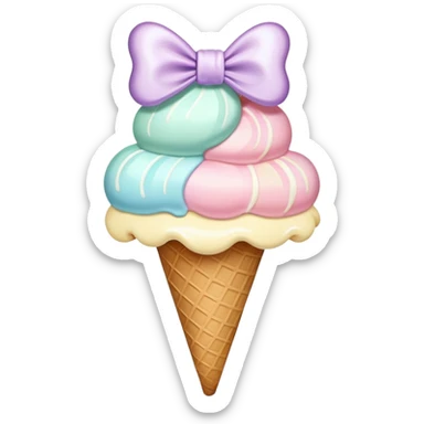 ICE Creme with bow sticker