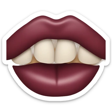 Burgundy lips sticker