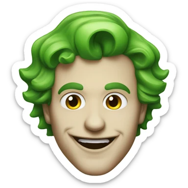 joker verde calvo sticker