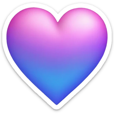 Heart purple, pink and blue sticker