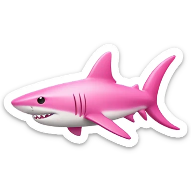 Pink shark sticker