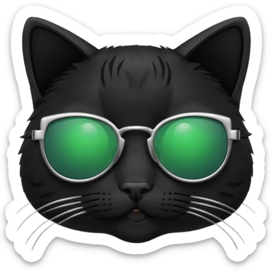 Cat with sunglasses sticker