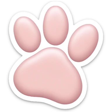 cute light pink paw sticker